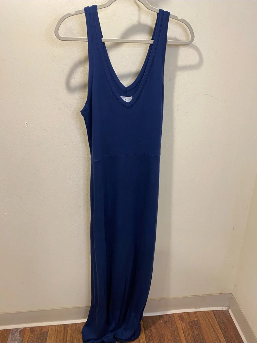 LOU & GREY Blue Sleeveless V Neck Maxi Dress Size M